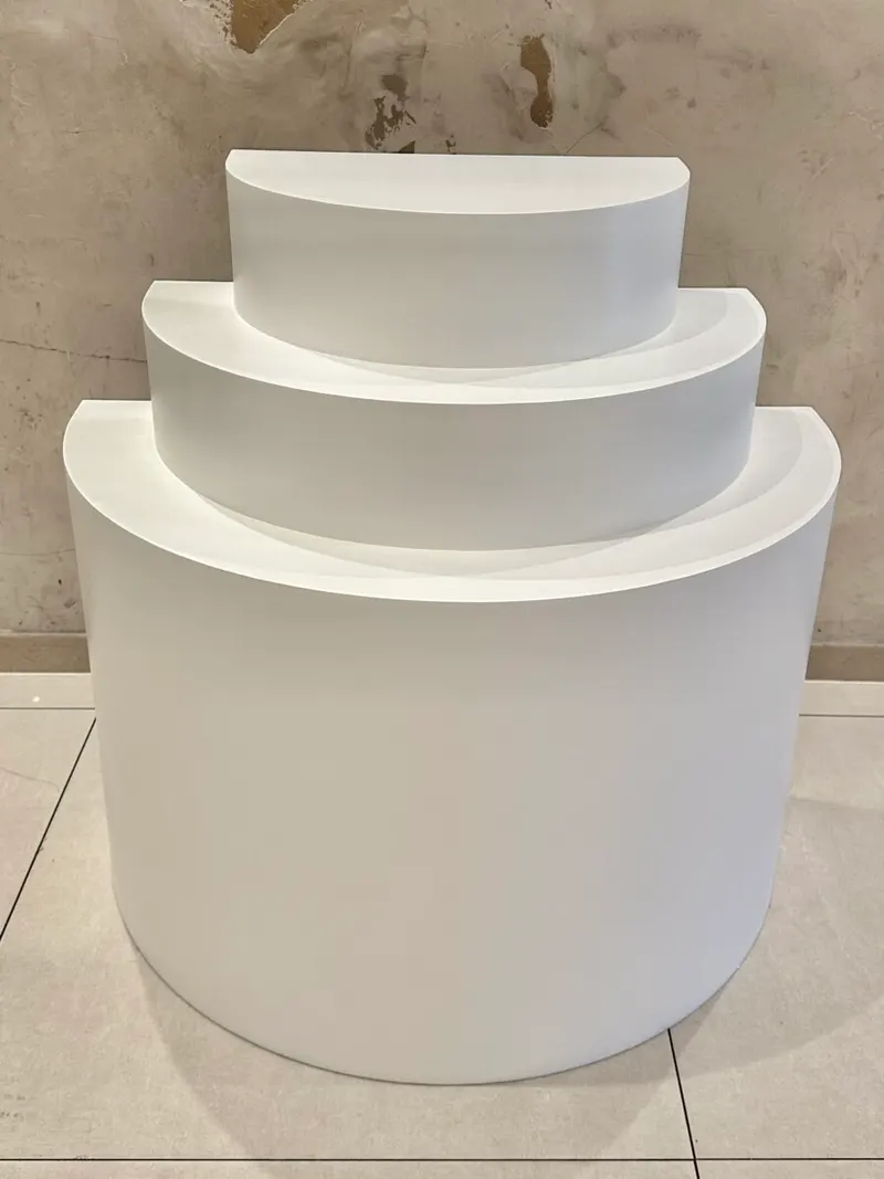 3 tier plint, wit