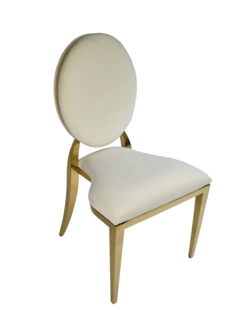 Dior stoel wit, dichte rug