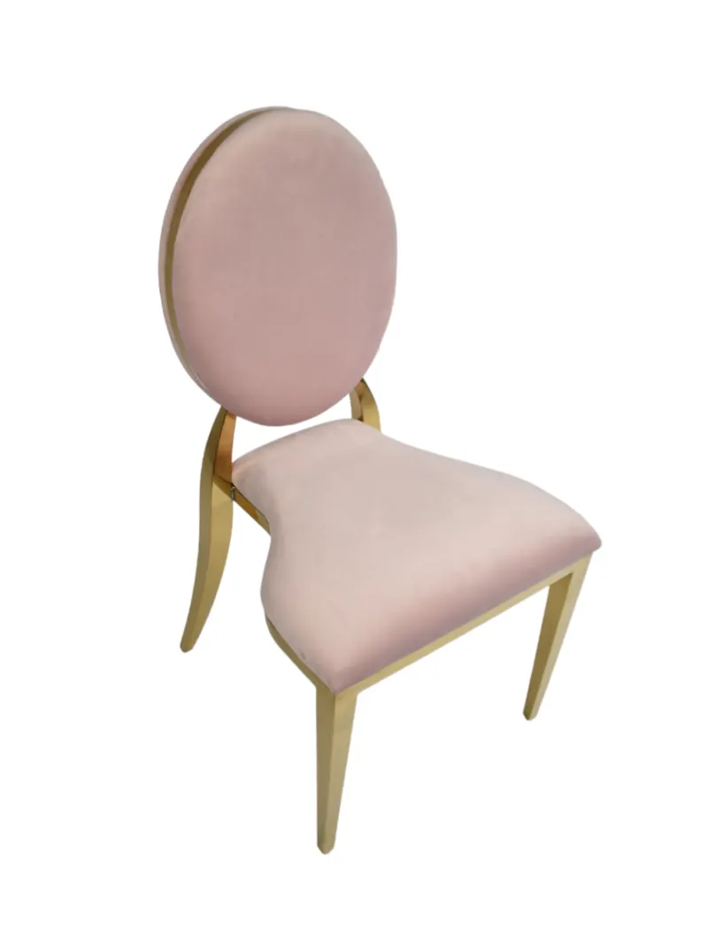 Dior stoel zacht roze, dichte rug